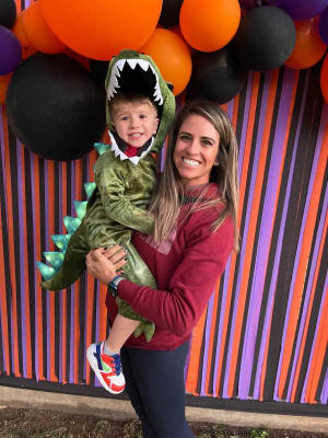 Gerina Mendoza and son A.J. enjoying Halloween festivities.